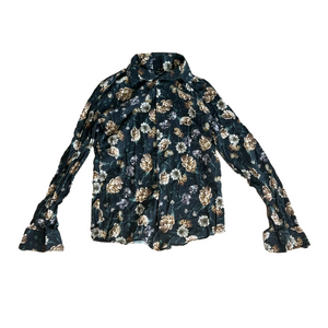 H&M Black Floral Casual Mens Button Up